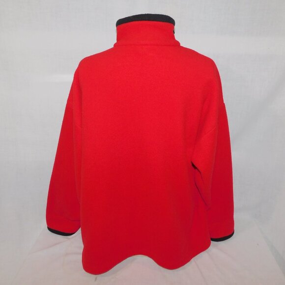 VTG Suttles & Seawinds Womes M - L Red Black Maple Leaf Fleece Jacket Canada - Picture 7 of 10